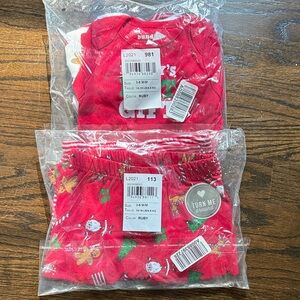 The Children's Place Christmas Onesies and Pants Set Bundle.
